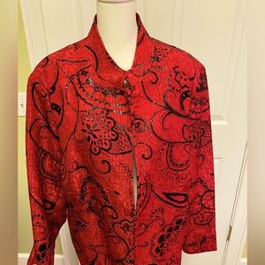 Erm London dressy red and black jacket